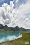 Sept.10, 2019 -- Photo taken on Aug. 28, 2019 shows the scenery of the Yamzbog Yumco Lake in Nagarze County of Shannan, southwest China`s Tibet Autonomous Region. (Xinhua/Li Xin)