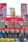 Oct.11, 2019 -- Photo shows the red song-singing competition held to celebrate the 70th anniversary of the founding of the People`s Republic of China in Xigaze City, southwest China`s Tibet Autonomous Region. [China Tibet News/Chen Lin  Tashi Dondrup  Zhang Bin]