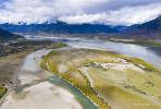 Nov.5, 2019 -- Aerial photo taken on Oct. 28, 2019 shows the Nyang River in Nyingchi, southwest China`s Tibet Autonomous Region. (Xinhua/Purbu Zhaxi)