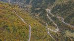 Nov.18, 2019 -- Aerial photo taken on Oct. 24, 2019 shows part of the No. 318 national highway on Sejila mountain on the Sichuan-Tibet highway. (Xinhua/Jiang Hongjing)