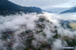 Dec.24,2019 -- Aerial photo taken on April 9, 2019 shows fog floating above Medog County, southwest China`s Tibet Autonomous Region. From scientific expedition at the Lake Yamzbog Yumco to wildlife conservation patrol mission in Shuanghu County at an average altitude of more than 5,000 meters, from a traditional festive horse racing to annual facelift of the Potala Palace, the photographers of Xinhua captured local people`s daily lives and achievements on social development in Tibet in 2019, the year marking the 60th anniversary of the campaign of democratic reform in Tibet. A selection of photos from the `InTibet` column shows beauty of nature on the plateau and stories of local people improving their lives with hard work. (Xinhua/Li Xin)