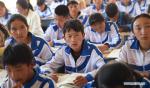 Jan.9,2020 -- Students have a class in Yanjing Middle School in Qamdo, southwest China`s Tibet Autonomous Region, June 6, 2019. A total of 27.2 billion yuan (about 3.9 billion U.S. dollars) was put into education in Tibet in 2019. (Xinhua/Jigme Dorje)