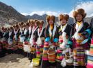 March 17,2020 -- Villagers attend a spring ploughing ceremony in Xierong Village, Quxu County, Lhasa, southwest China`s Tibet Autonomous Region, March 16, 2020. Traditional spring ploughing ceremonies took place in Tibet`s major cultivation areas on Monday to pray for a year with good harvests. (Xinhua/Purbu Zhaxi)