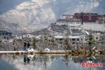 March 25,2020 -- This photo taken on March 24, 2020 shows the beautiful scenery after snowfall in Lhasa, southwest China`s Tibet Autonomous Region. (Photo: China News Service/He Penglei)