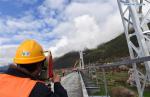 April 10,2020 -- Technicians from China Railway Electrification Engineering Group work at the construction site of the power supply system of Lhasa-Nyingchi railway in Mainling County of Nyingchi, southwest China`s Tibet Autonomous Region, April 8, 2020. The 435-km-long Lhasa-Nyingchi railway, with a designed speed of 160 km per hour, is the first electric railway in Tibet. (Xinhua/Chogo)