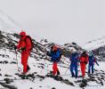 May 8,2020 -- Chinese surveyors hike toward a higher spot after setting out from a base camp at an altitude of 5,200 meters in southwest China`s Tibet Autonomous Region on May 7, 2020. The Chinese measurement team of over 30 surveyors Thursday arrived at a base camp at an altitude of 6,500 meters, as they endeavor to accomplish a mission to remeasure the height of the world`s highest mountain. (Photo by Lhagba/Xinhua)