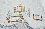 May 8,2020 -- Aerial photo shows the Mount Qomolangma base camp in southwest China`s Tibet Autonomous Region, April 30, 2020. China has initiated a new round of measurement on the height of Mount Qomolangma, the world`s highest peak. The measurement team arrived at the base camp one month ago, making preparation for the measurement planned in May. As an important starting point and rear base for mountaineering, the Mount Qomolangma base camp is equipped with basic living facilities and medical supplies. (Xinhua/Purbu Zhaxi)