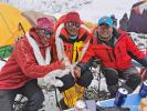 May 29,2020 -- Chinese surveyors return to the advance camp at an altitude of 6,500 meters on Mount Qomolangma, on May 28, 2020. A Chinese survey team reached the summit of Mount Qomolangma Wednesday, and remeasured the height of the world`s highest peak. (Xinhua/Penpa)
