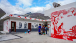 June 13,2020 -- Images of daily life of ancient Qiang ethnic people decorate a homestay in Jiashan village, Lixian county, Aba Tibetan and Qiang autonomous prefecture, Southwest China`s Sichuan province. [Photo provided to chinadaily.com.cn]