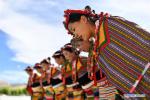 Aug.3,2020 -- Local residents perform the Guge Xuan Dance in Zanda County of Ali Prefecture, southwest China`s Tibet Autonomous Region, July 27, 2020. The dance is a Tibetan cultural heritage from the ancient Guge Kingdom that mixes speech, singing and dancing. (Xinhua/Zhan Yan)