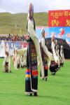 Aug.17,2020 -- Photo shows the opening ceremony of 2020 Nagqu Changtang Qiaqing Gesar Horse Racing Festival.