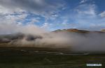 Sept.17,2020 -- Photo taken on Spet. 15, 2020 shows the morning scenery of Bangda Grassland in Qamdo City, southwest China`s Tibet Autonomous Region. (Xinhua/Purbu Zhaxi)