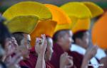 Sept.24,2020 -- Buddhist monks attend an annual Cham dance event to pray for good harvest and peaceful life at the Tashilhunpo Monastery in Xigaze, southwest China`s Tibet Autonomous Region, Sept. 22, 2020. (Xinhua/Chogo)