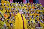 Oct.9,2020 -- Monks participate in an activity at the Tashilhunpo Monastery in Xigaze, southwest China`s Tibet Autonomous Region, Oct. 6, 2020. The 11th Panchen Lama Bainqen Erdini Qoigyijabu, also a member of the Standing Committee of the National Committee of the Chinese People`s Political Consultative Conference, vice president of the Buddhist Association of China and president of the association`s Tibet branch, attended the activity on Tuesday. (Xinhua/Chogo)