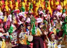 Oct.12,2020 -- Dancers perform during a gala in celebration of the 70th anniversary of the liberation of Qamdo, in Qamdo City, southwest China`s Tibet Autonomous Region, Oct. 9, 2020. (Xinhua/Jigme Dorje)