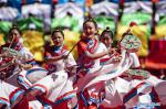 Oct.12,2020 -- Dancers perform during a gala in celebration of the 70th anniversary of the liberation of Qamdo, in Qamdo City, southwest China`s Tibet Autonomous Region, Oct. 9, 2020. (Xinhua/Purbu Zhaxi)