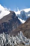Oct. 23, 2020 -- Photo taken on Oct. 22, 2020 shows the Gangbug Glacier in the border area between Nagarze and Kangmar counties, southwest China`s Tibet Autonomous Region. (Xinhua/Huang Huo)
