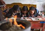Dec.31,2020 -- Students take an online class at home in a village in Damxung County, southwest China`s Tibet Autonomous Region, March 6, 2020. Today, 5,417 villages, or 99 percent of all villages in the region, have 4G network coverage, and 5,439 villages have fiber-optic network connections. Aided by broadband and 4G coverage, mobile Internet is transforming the way of life on the plateau. E-commerce is booming, generating new avenues of income for Tibetans. (Xinhua/Purbu Zhaxi)