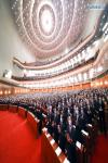 March 5,2021 -- The fourth session of the 13th National People`s Congress (NPC) opens at the Great Hall of the People in Beijing, capital of China, March 5, 2021. (Xinhua/Pang Xinglei)