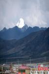 July 20,2021 -- Photo shows a magnificent scenery of the highest peak of Mount Kangrinboqe captured from Burang County in Ngari prefecture, southwest China`s Tibet Autonomous Region on July 18, 2021. (Photo: China News Service/ Sun Zifa)