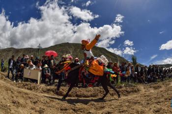 Annual horse racing event held in China’s Tibet