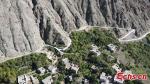 Aerial photo taken on Oct. 23, 2021 shows Tibetan-style houses in Dongba township, Southwest China`s Tibet Autonomous Region. (Photo: China News Service/Ran Wenjuan)