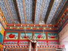 Bone adornment and distinctive Tibetan colors inside a Tibetan house in the Tibetan village in Mangkang County, southwest China`s Tibet Autonomous Region. (Photo: China News Service/Ran Wenjuan)