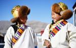 Children dressed in traditional costumes celebrate the Tibetan New Year in Shannan, Southwest China`s Tibet autonomous region, March 3, 2022. [Photo/Xinhua]
