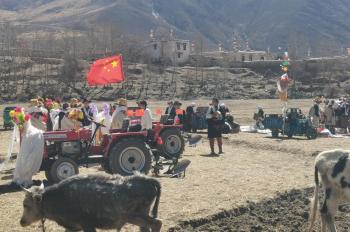 Machines, not yaks, plow in Tibet, but tradition remains