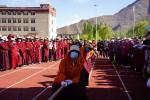 Monks and nuns participates in various sports events, including tug-of-war, weightlifting, yoga and gymnastics at the annual sports meet of the Tibet College of Buddhism in Lhasa, Tibet autonomous region from May 4 to 6. [Photo provided to chinadaily.com.cn]