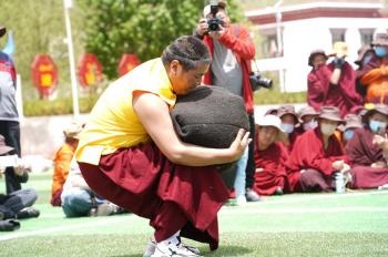 For Tibetan monks, it's sutras and sports