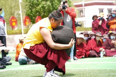 For Tibetan monks, it's sutras and sports