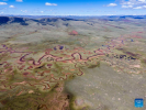 Aerial photo taken on May 25, 2022 shows the view of Lhato wetland in Konjo County of Qamdo, southwest China`s Tibet Autonomous Region. (Xinhua/Fan Fan)