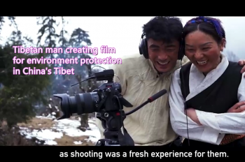 Tibetan man creating film for environment protection in China's Tibet
