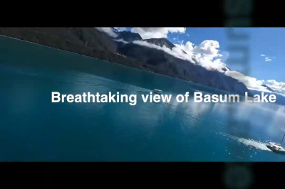 Breathtaking view of Basum Lake in China's Tibet