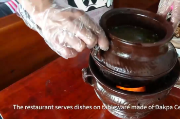 Young entrepreneur runs Tibetan restaurant themed on traditional Dapka Ceramics