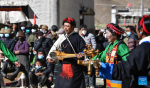 Actors play musical instruments during a village gala performance to celebrate Sonam Losar and the Spring Festival in Pucun village, Mangpu township of Xigaze, Southwest China`s Tibet autonomous region, Jan 21, 2023. [Photo/Xinhua]