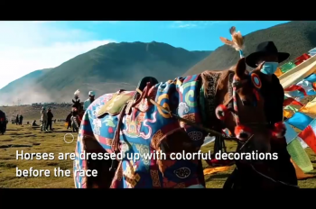 Discovering Tibet with FPV drone: Enjoy horse racing on plateau