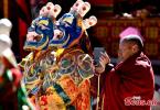 Monks perform Cham dance to greet the Tibetan New Year at the Tsurphu Monasteryin Lhasa, southwest China`s Tibet Autonomous Region, Feb. 19, 2023. (Photo: China News Service/Li Lin)