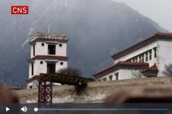 The only catholic church still in use in Tibet