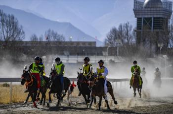 Equestrian show held in Lhasa to celebrate Tibetan New Year