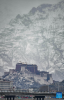 This photo taken on March 30, 2023 shows the scenery of Potala Palace after snow in Lhasa, southwest China`s Tibet Autonomous Region, March 30, 2023. (Xinhua/Jigme Dorje)