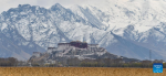 This photo taken on March 30, 2023 shows the scenery of Potala Palace after snow in Lhasa, southwest China`s Tibet Autonomous Region, March 30, 2023. (Xinhua/Jigme Dorje)