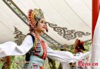 A Tibetan Opera troupe performs a classic Tibetan opera in Norbulingka, Tibet Autonomous Region, on May 2, 2023.(Photo: China News Service/Li Lin)