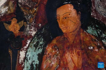Murals seen in Donggar and Piyang grottoes in Tibet