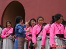 Tibetan children from the Welfare Center of Tibetan Autonomous Prefecture of Yushu in northwest China`s Qinghai Province visit the Palace Museum in Beijing, May 31, 2023. (Photo/China News Service/Cui Nan)