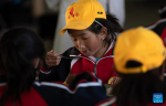 Pupils have lunch at the canteen of a primary school of Zhaxizom Township in Tingri County, Xigaze City, southwest China`s Tibet Autonomous Region, June 5, 2023.