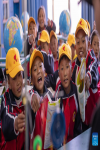 Pupils attend a science class at a primary school of Zhaxizom Township in Tingri County, Xigaze City, southwest China`s Tibet Autonomous Region, June 5, 2023.