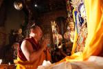 Panchen Rinpoche attends religious activities on June 18 in the Jokhang Temple in Lhasa, Tibet autonomous region. [Photo by Wang Shu/For chinadaily.com.cn]