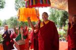 A grand welcoming ceremony was presented upon the arrival of Panchen Rinpoche on June 18 in Lhasa, Tibet autonomous region. [Photo by Wang Shu/For chinadaily.com.cn]